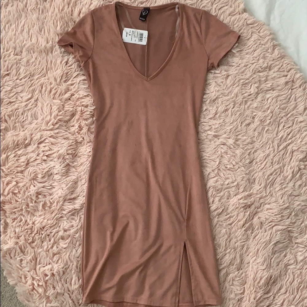 Windsor mauve-pink short sleeve dress